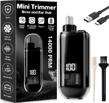 Electric Ear & Nose Hair Trimmer | Digital Display