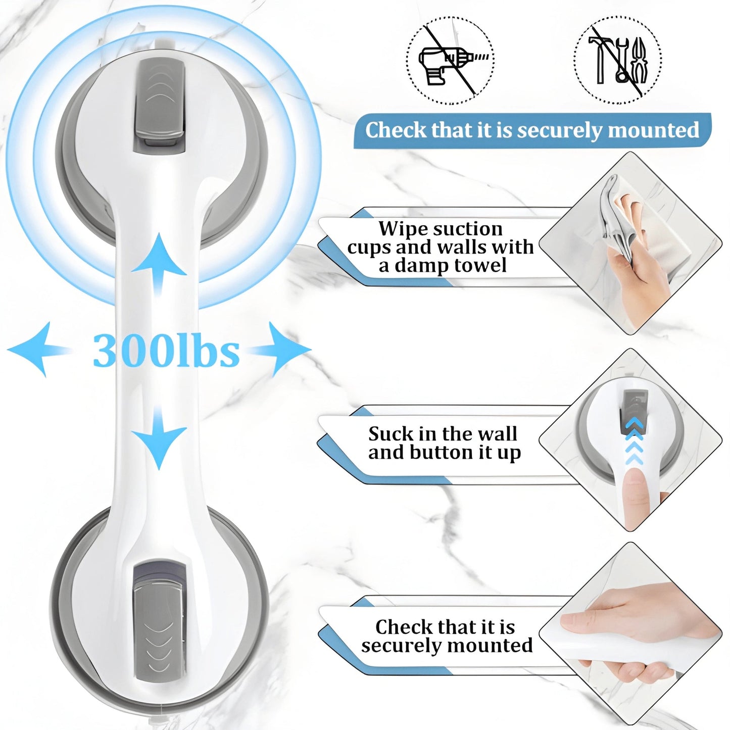 Safety Suction Cup Bathroom Handle