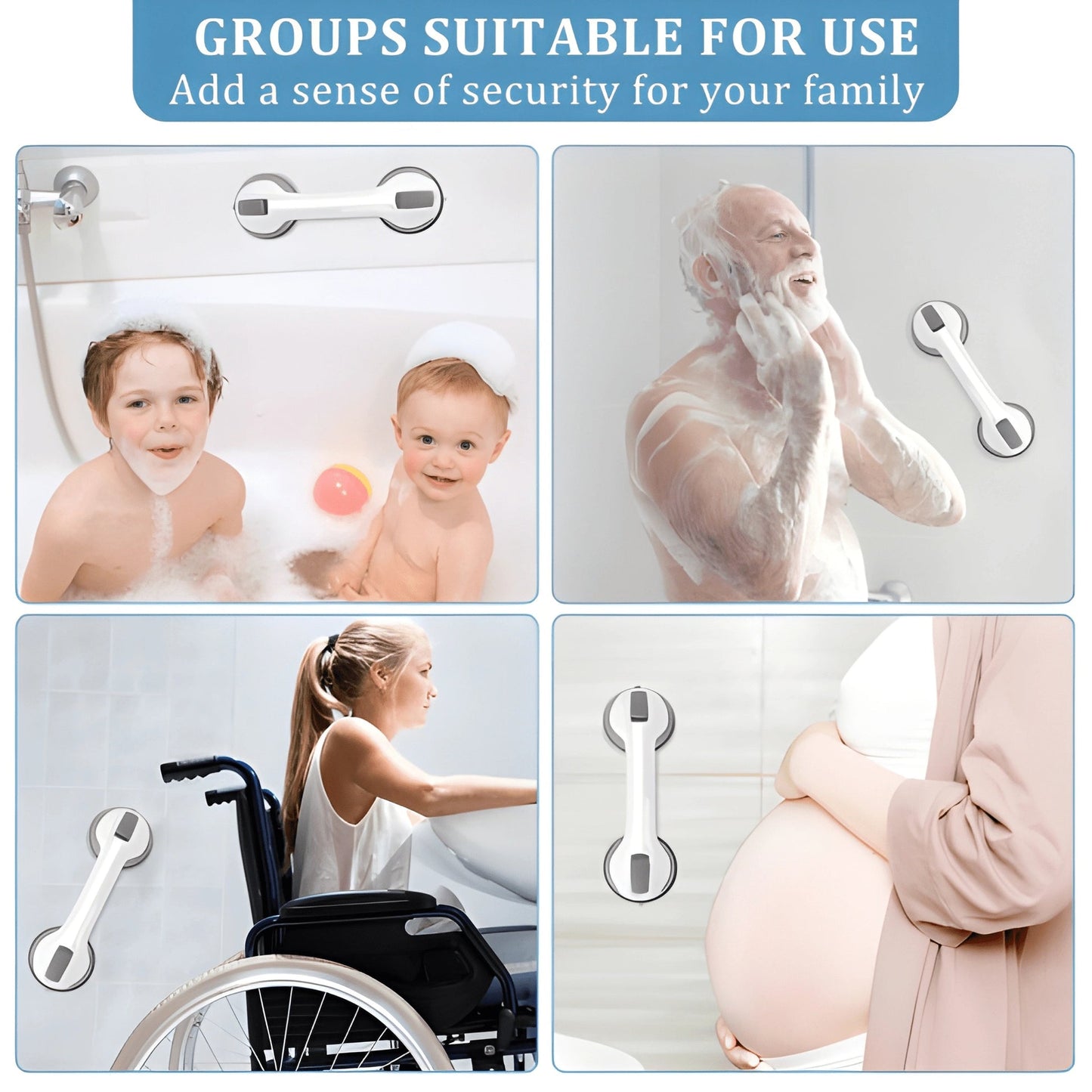 Safety Suction Cup Bathroom Handle