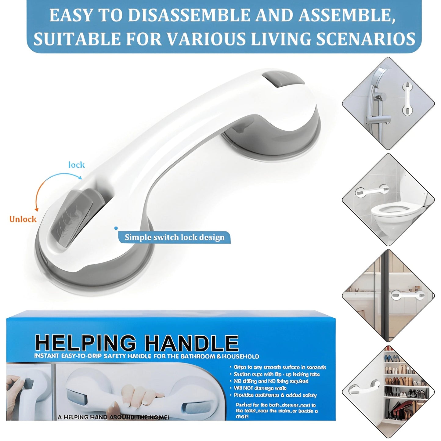 Safety Suction Cup Bathroom Handle