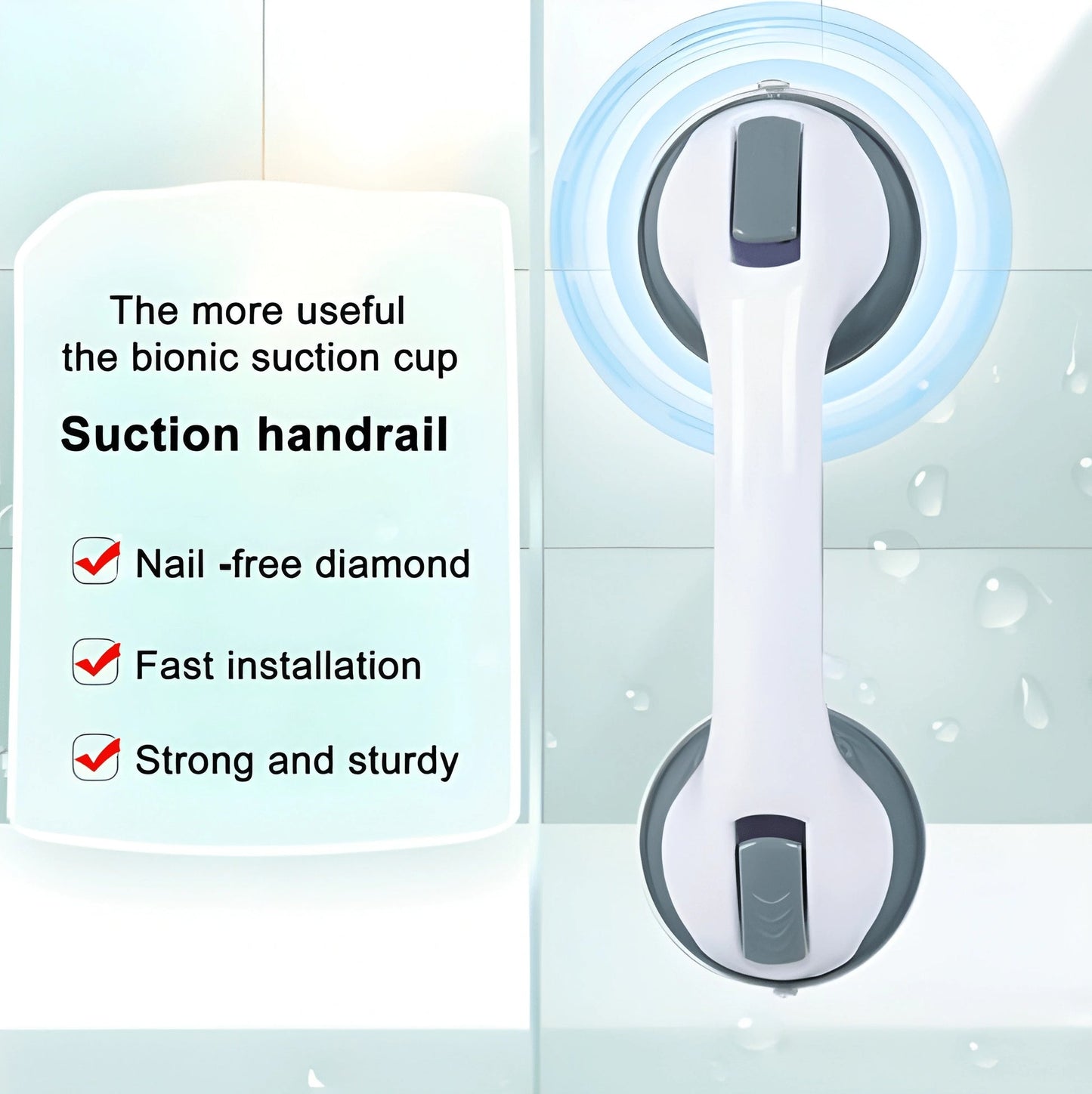 Safety Suction Cup Bathroom Handle