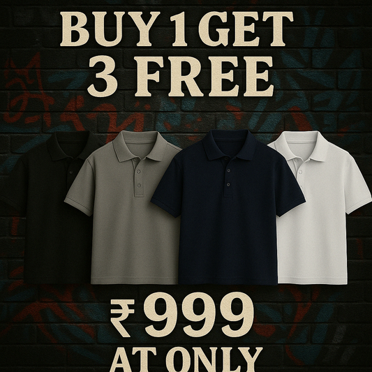 Premium Poly Matte Solid Half Sleeves Mens Polo T-Shirt (Buy 1 Get 3 Free 🔥🔥)